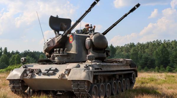 Complexele antiaeriene Gepard ale Armatei României au participat la un exercițiu de nivel baterie în Polonia