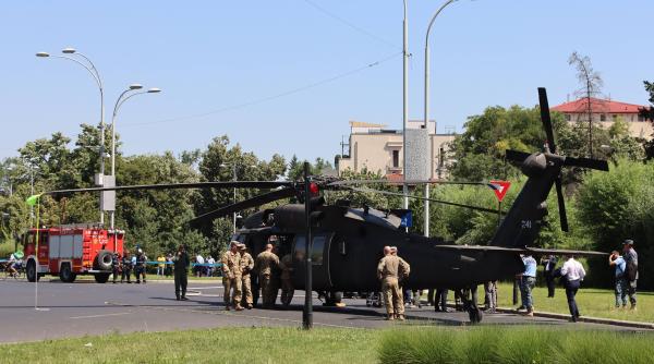 Black Hawk down în București. US Army mulțumește României: Datorită echipajului și polițiștilor români elicopterul a aterizat în siguranță