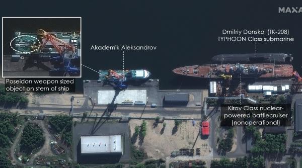 Imagini din satelit cu drona nucleară rusă Poseidon (Foto). Rusia lucrează intens la dezvoltarea unor noi facilităţi militare