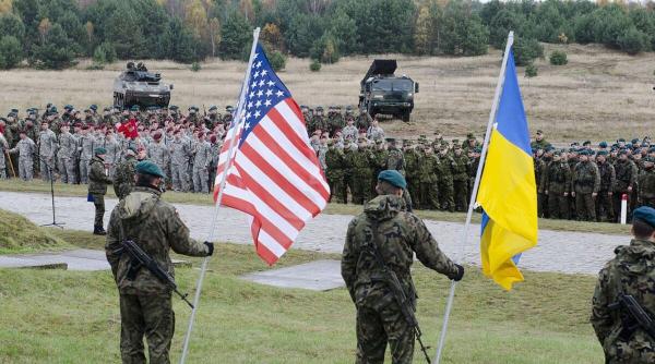 Forţele Armate Ucrainene desfăşoară exerciţii militare comune cu forţele SUA şi aliaţi din NATO