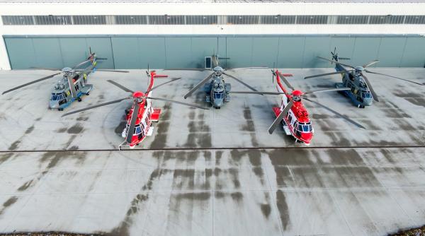 Airbus Helicopters România a livrat 5 elicoptere H225, reconfigurate la Ghimbav, către Ministerul de Interne al Ucrainei