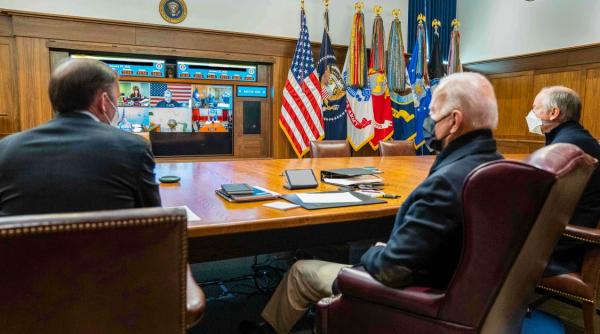 Joe Biden - videoconferință cu liderii europeni pe criza din Ucraina. Polonia, invitată din postura de stat aflat la președinția OSCE