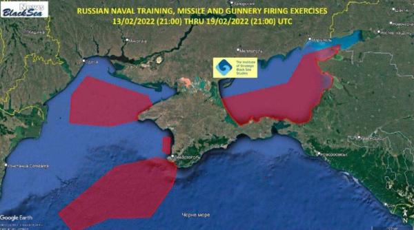 Rusia închide zone mari din Marea Neagră și Marea Azov pentru exerciții. Ucraina acuză blocarea circulației navelor comerciale