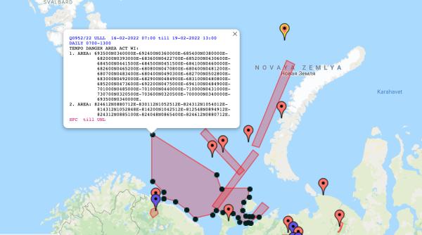 În presupusa zi de invazie a Ucrainei – 16 februarie, Rusia închide mari zone din Marea Barenț, la nord de Norvegia