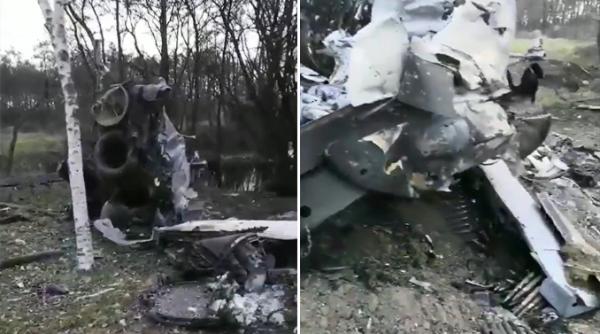 Ocupantul rus este văduvit de cea mai bună tehnică militară a sa. Un elicopterul rusesc Mi-35 a fost doborât