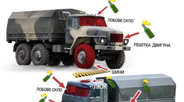 Forţele Armate Ucrainene, sfaturi pentru cetăţeni cum să folosescă eficient cocktailurile Molotov (Foto)