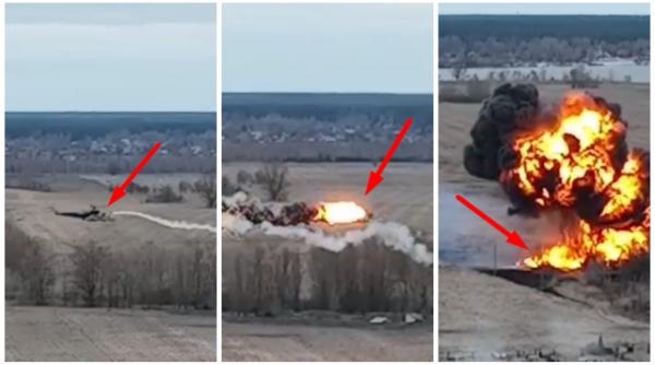 Militarii ucraineni au doborât un elicopter rusesc Mi-24 în apropiere de Kiev (Video)