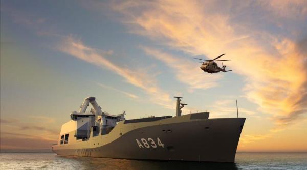 Şantierul Naval Damen din Galaţi construieşte o nouă navă pentru Forţele Navale Regale olandeze 