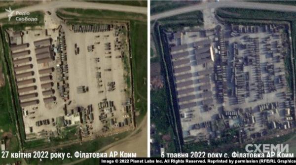 Imagini din satelit - Rusia concentrează sisteme de rachete în nordul Crimeii