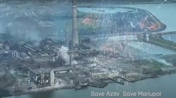 Rusia a lansat bombe cu fosfor asupra combinatului Azovstal din Mariupol (Video)