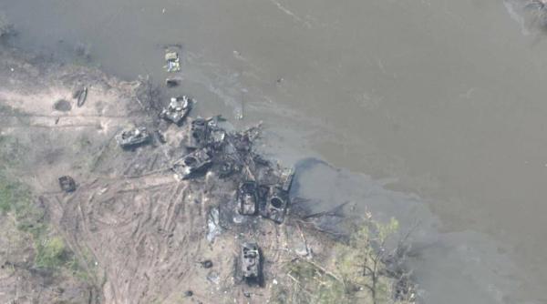 Dezastrul militar de pe râul Severski Donețk nu mai poate fi ascuns. Rusia a pierdut peste 400 de militari și 80 de tancuri în doar câteva clipe