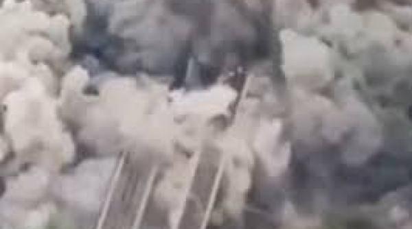 Forțele pentru Operații Speciale ale Armatei Ucrainene au aruncat în aer un important pod de cale ferată din Lugansk (Foto/Video)