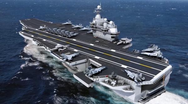 Imaginile din satelit dezvăluie Type 003 - ultimul portavion al Chinei. Nava e în construcție din 2018 și e în faza premergătoare lansării