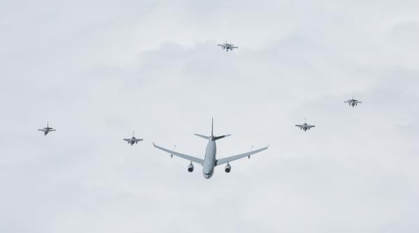 Primele imagini de la exercițiul NATO de vigilență întărită desfăşurat în spațiul aerian al României