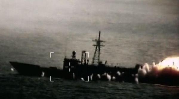 Demonstrație de forță americano-britanică (Video). USS Boone, scufundată după ce a fost lovită în premieră și de rachete Paveway IV lansate de un Eurofighter