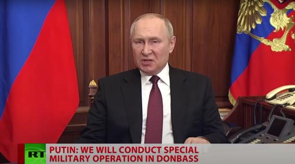 Putin: Războiul din Ucraina e unul din rezultatele prăbușirii URSS