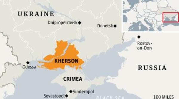 Zvonuri privind căderea frontului în Herson (sud) și prinderea a 25.000 de soldați ruși pe malul drept al Niprului