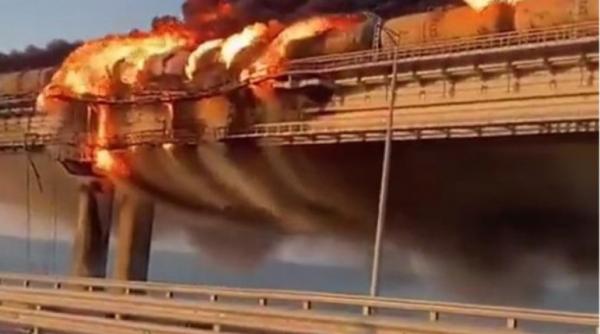 ”La mulți ani, domnule președinte!” Media ucraineană este în delir, după explozia podului Kerci. Atmosfera, similară cu momentul ”Moskva”