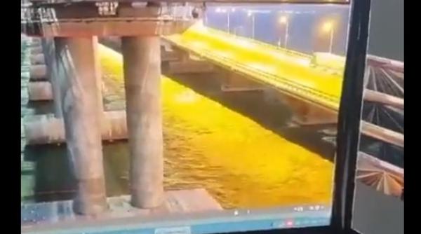 Imagini din satelit, după explozia Podului Kerci; Rusia trimite scafandri să evalueze daunele / Serviciile ucrainene: ”Vom comenta doar după victoria noastră finală”