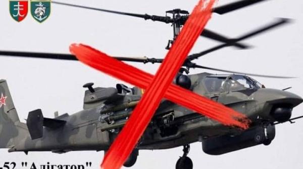 Armata ucraineană a doborât două elicoptere Ka-52. Unul dintre ”Aligatori” pare lovit cu un sistem Piorun, de producție poloneză (Video)