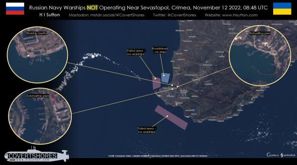 Navele Flotei Mării Negre a Federației Ruse aproape nu mai părăsesc golful Sevastopol după atacul din octombrie