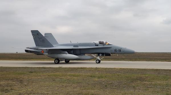 Zi aglomerată la Kogălniceanu și Borcea. Eurofighter italiene și CF-18 Hornet spaniole au aterizat azi în România
