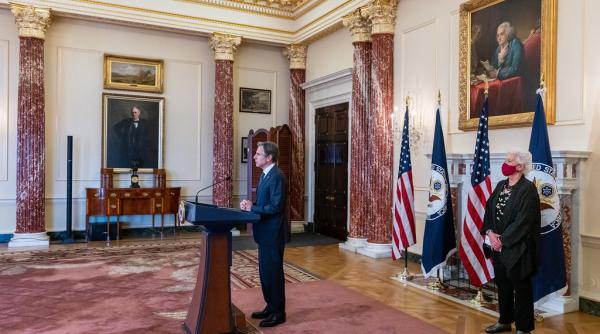 Secretarul de stat american Antony Blinken se va întâlni la București cu președintele Iohannis și premierul Ciucă