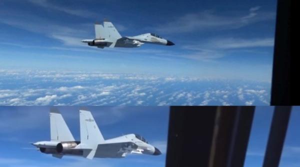 China, act de provocare la adresa SUA (Video): Pilotul unui avion de luptă J-11 s-a apropiat la 3 metri de o aeronavă militară a SUA