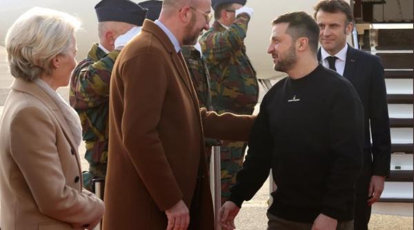 Reuniune extraordinară - Consiliul European. Zelenski: "Ne apărăm, vă apărăm"