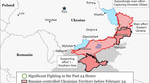 Indiciile arată că ofensiva rusă a început în Donbas. Liniile de apărare ale Ucrainei - bombardate masiv pe o lungime de 300 km
