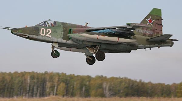 Un avion rusesc Su-25 s-a prăbușit în regiunea rusă Belgorod, după o misiune efectuată în Ucraina