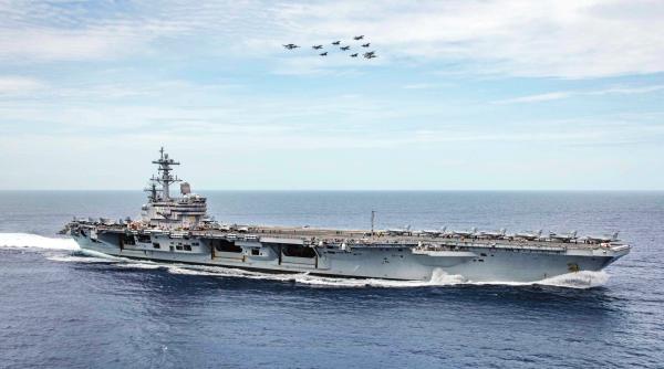 Demonstrație de forță în apropierea Rusiei. Aliații conduși de SUA au simulat în premieră lovituri simultane cu 3 portavioane și avioane de luptă