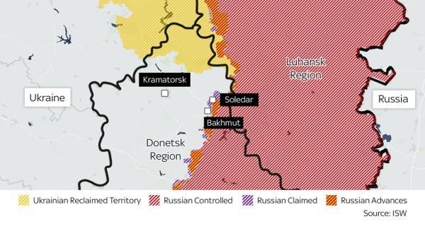 Bahmutul rezistă tot mai greu, comandantul Forțelor Terestre Ucrainene s-a dus pe front. Spuma Armatei ruse și a Wagner încearcă încercuirea Bahmutului