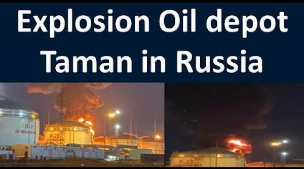 Ucraina lovește din nou teritoriul rus înainte de contraofensivă. Rezerve de combustibil din portul Taman, Krasnodar - aruncate în aer