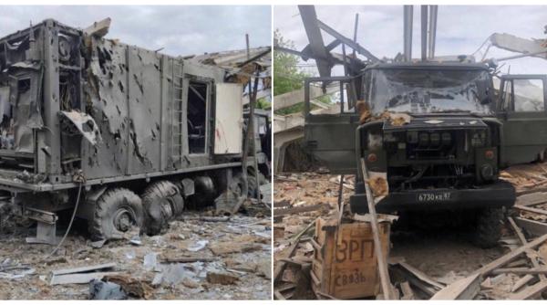 Forțele Armate Ucrainene au distrus un post de comandă al unui sistem rusesc de rachete sol-aer S-400 (Foto)