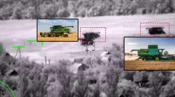 Rusia a confundat tractoare ucrainene cu tancuri Leopard germane (Foto/Video). Utilaje agricole distruse, prezentate de ruși ca fiind tancuri