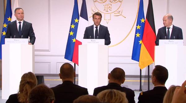 ”Triunghiul Weimar”, reuniune la Paris: Franța, Germania și Polonia vor continua să sprijine Ucraina atât timp cât va fi necesar