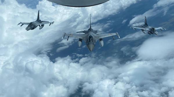 Cele 4 avioane F-16 ale României care operează la granița cu Rusia au participat la cea mai mare demonstrație de forță aeriană din istoria NATO