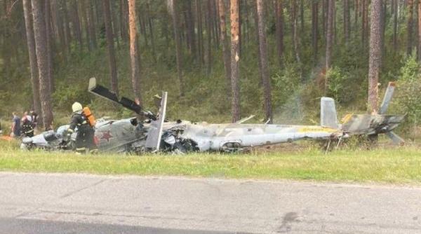 Un elicopter rusesc Mi-24, inscripționat cu “Z”, s-a prăbușit în Belarus 