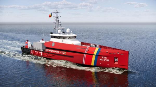 România are de astăzi prima navă de căutare-salvare pe mare. Nava, construită la Galați, a costat 20 de milioane de euro