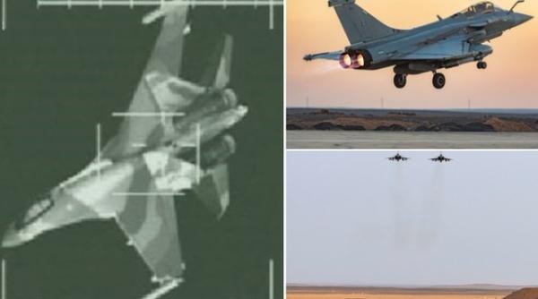 Forţele Aeriene Franceze confirmă (Foto): Un avion Su-35 a efectuat manevre periculoase în apropierea a două aeronave Rafale