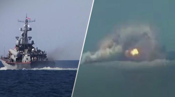 Demonstraţie de forţă în Marea Neagră: Rusia scufundă o corvetă ucraineană capturată în 2014 (Foto/Video)