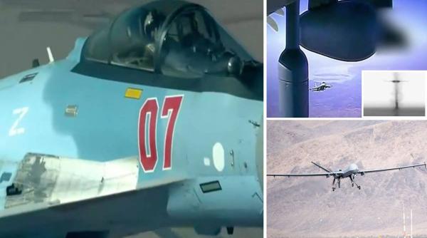 Piloții ruși și americani continuă seria duelurilor aeriene pe cerul Siriei: Rusia acuză iar SUA că o dronă MQ-9 Reaper a zburat aproape de un Su-34