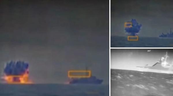 Cum se desfăşoară un atac cu drone maritime kamikaze? Forţele ucrainene pentru Operaţii Speciale prezintă imagini de la ''vânătoarea'' de nave rusești (Video)