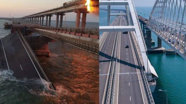 Rusia ia în calcul distrugerea podului Kerci și construiește o legătură feroviară cu Crimeea prin sudul Ucrainei
