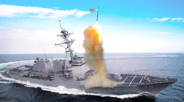 Premieră militară în SUA: Sistemul Aegis, similar cu cel din România, al distrugătorul USS Carl Levin a interceptat 4 rachete lansate simultan împotriva sa