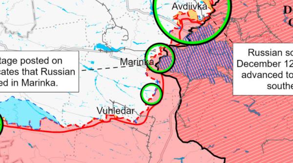 Rusia anunță că a căzut bastionul ucrainean Marinka în estul Ucrainei. Între timp continuă asediul la Avdiivka, situația din Donețk fiind foarte complicată