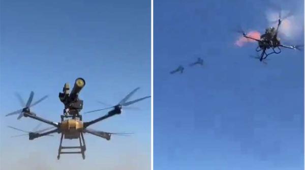 În încercarea de a realiza un ATGM zburător, rușii au montat rachete 9K111 Fagot pe o dronă (Foto/Video): Eficiența s-ar putea să lase de dorit