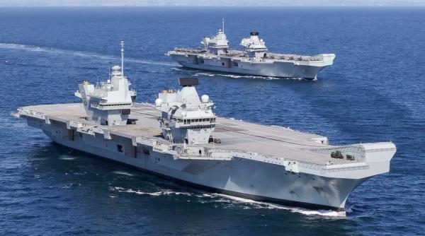 HMS Queen Elizabeth, unul dintre portavioanele gemene ale Marinei britanice, s-a defectat înaintea exercițiului NATO ”Steadfast Defender”