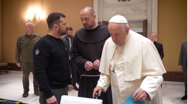 Ucraina îi răspunde Papei printr-o analogie din cel de-al Doilea Război Mondial: Calea spre pace nu e un steag alb, ci uciderea Balaurului